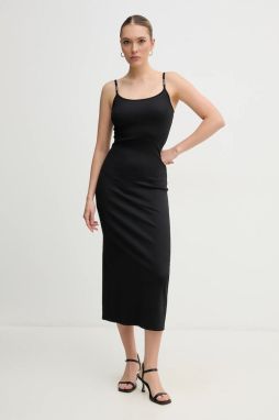 Šaty Calvin Klein Jeans čierna farba, maxi, priliehavá, J20J225288