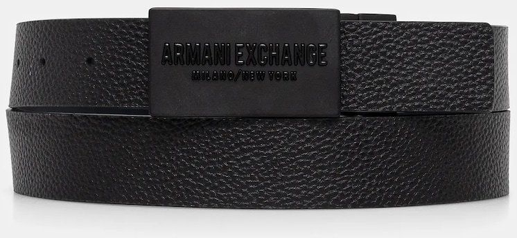 Obojstranný kožený opasok Armani Exchange pánsky, čierna farba, XM000289 AF12120