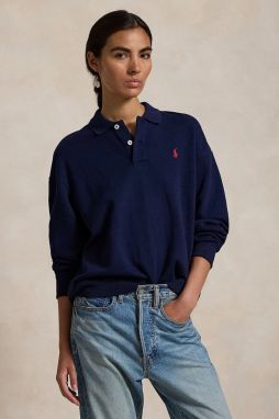 Mikina Polo Ralph Lauren dámska, tmavomodrá farba, jednofarebná, 211947966
