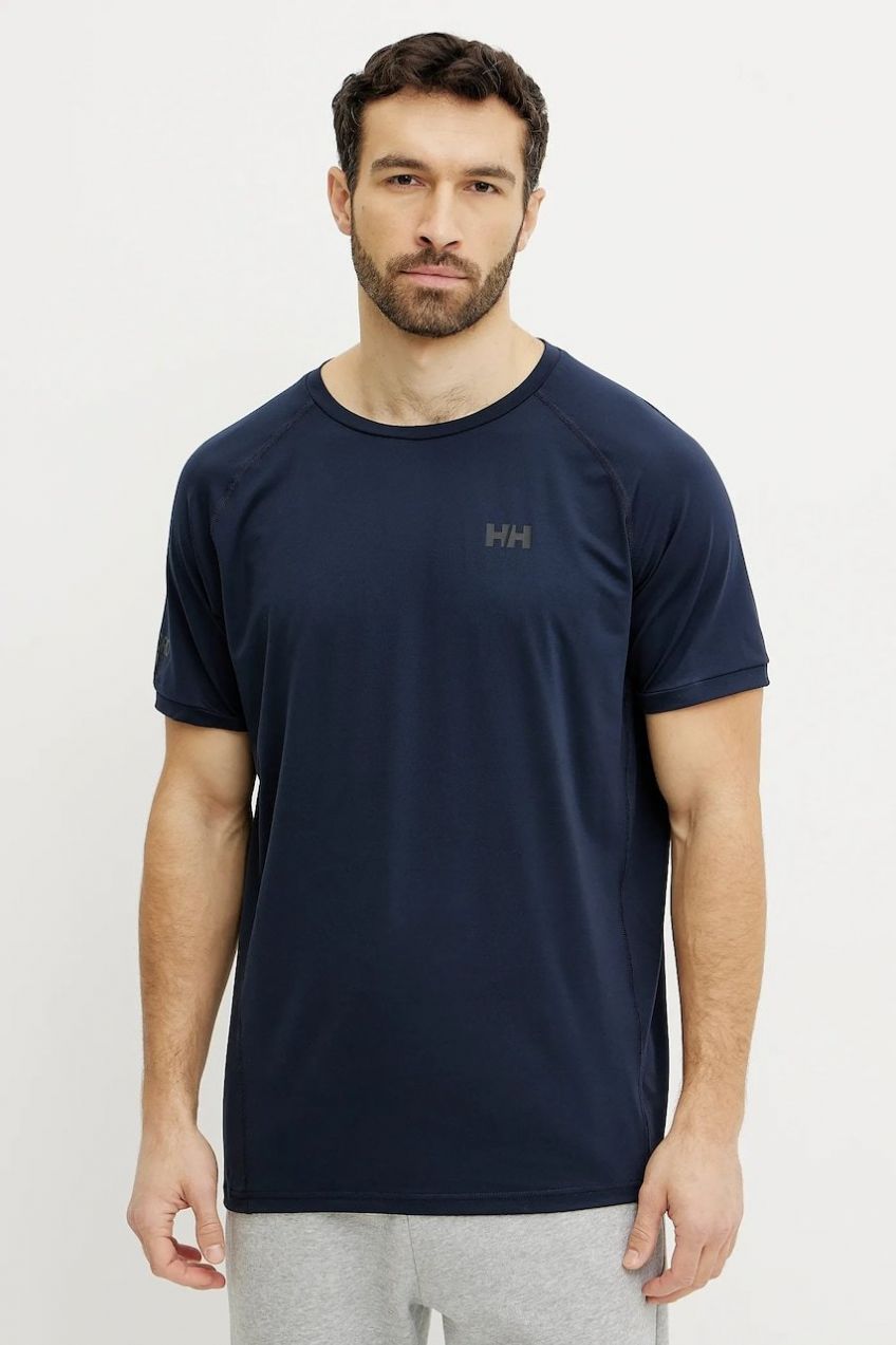 Tričko Helly Hansen HP OCEAN pánske, tmavomodrá farba, s potlačou, 34418