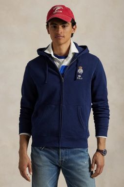 Mikina Polo Ralph Lauren pánska, tmavomodrá farba, s kapucňou, jednofarebná, 710963820