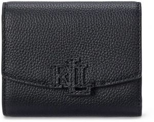 Kožená peňaženka Lauren Ralph Lauren dámska, čierna farba, 432966782