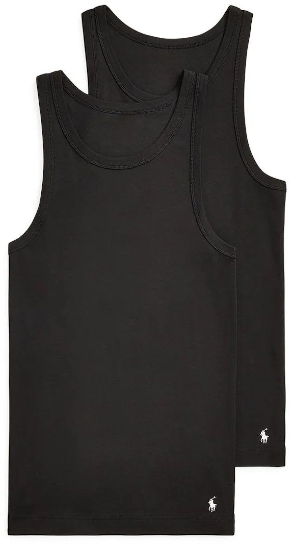 Bavlnený top Polo Ralph Lauren 2-pak čierna farba, 714959333