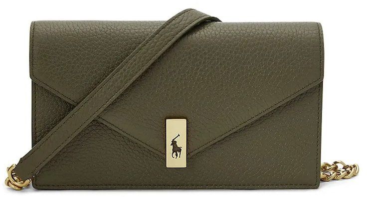 Kožená peňaženka Polo Ralph Lauren dámska, zelená farba, 427960603
