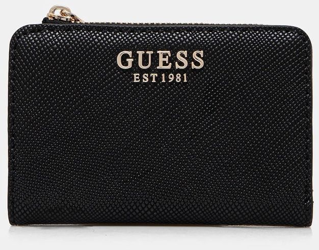 Peňaženka Guess LAUREL dámska, čierna farba, SWZG85 00156