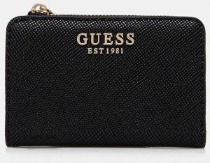 Peňaženka Guess LAUREL dámska, čierna farba, SWZG85 00156