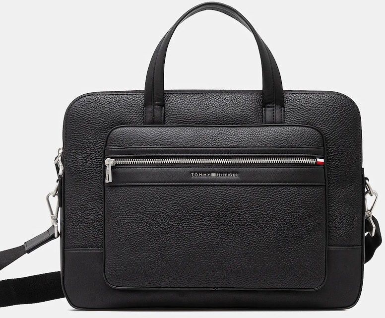 Taška na notebook Tommy Hilfiger čierna farba, AM0AM13203