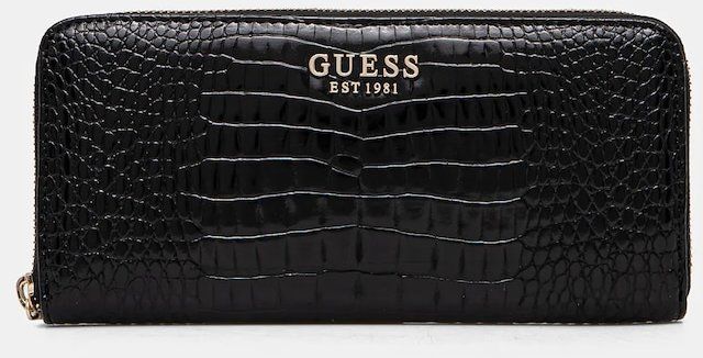 Peňaženka Guess LAUREL dámska, čierna farba, SWCZ85 00146