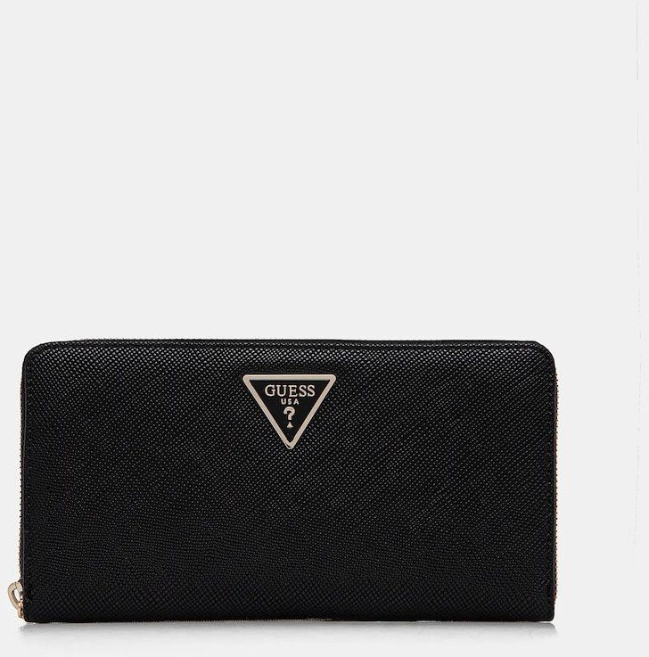 Peňaženka Guess LAUREL dámska, čierna farba, SWZG85 00163