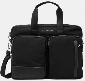 Taška na notebook Tommy Hilfiger čierna farba, AM0AM13191