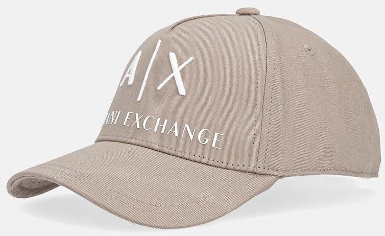 Šiltovka Armani Exchange zelená farba, s nášivkou