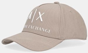 Šiltovka Armani Exchange zelená farba, s nášivkou