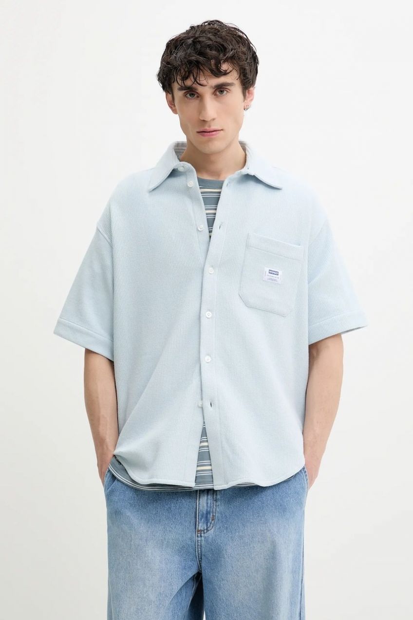 Košeľa Hugo Blue pánska, regular, s klasickým golierom, 50540316