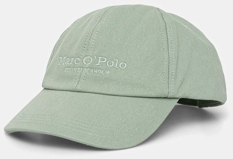 Bavlnená šiltovka Marc O'Polo tyrkysová farba, s nášivkou, 502802601063