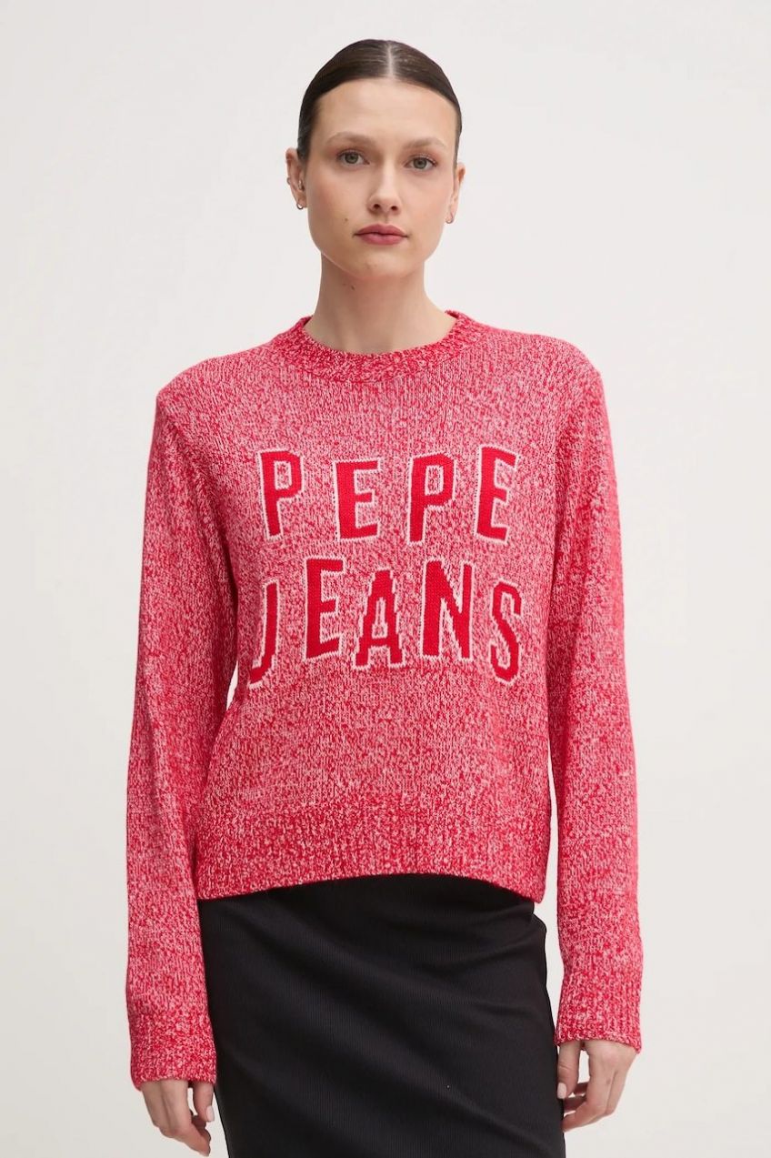 Sveter Pepe Jeans PANDORA dámsky, červená farba, PL702270
