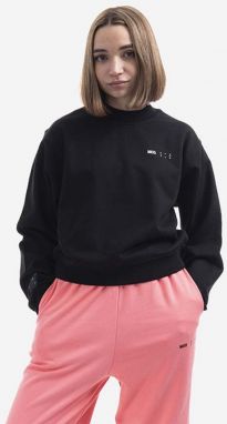 Bavlnená mikina MCQ 624675RSJ761000-BLACK, dámska, čierna farba, s potlačou