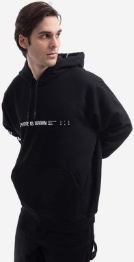 Bavlnená mikina MCQ Manifesto 624727RST751000-BLACK, pánska, čierna farba, s kapucňou, s potlačou