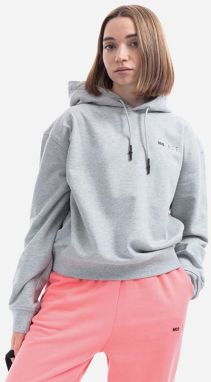 Bavlnená mikina MCQ 624673RSJ771230-grey, dámska, šedá farba, s kapucňou, melanžová