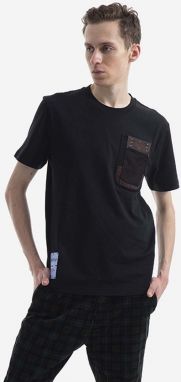 Bavlnené tričko MCQ 677270RST631000-BLACK, čierna farba, jednofarebné