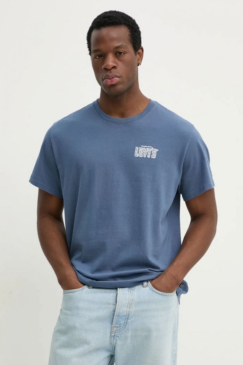 Bavlnené tričko Levi's SS RELAXED FIT TEE pánske, s potlačou, 16143