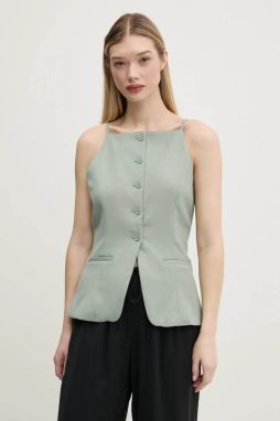 Top Abercrombie & Fitch zelená farba, jednofarebná, KI140-5050