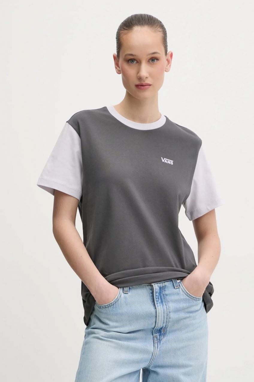 Tričko Vans dámske, šedá farba, VN000JDKEKF1