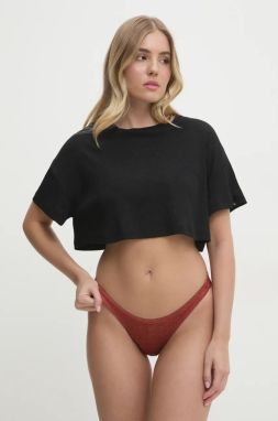 Plážové tričko Calvin Klein čierna farba, KW0KW02819