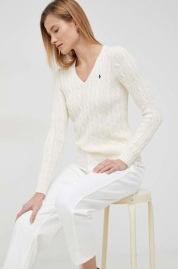 Bavlnený sveter Polo Ralph Lauren béžová farba,tenký,211891641