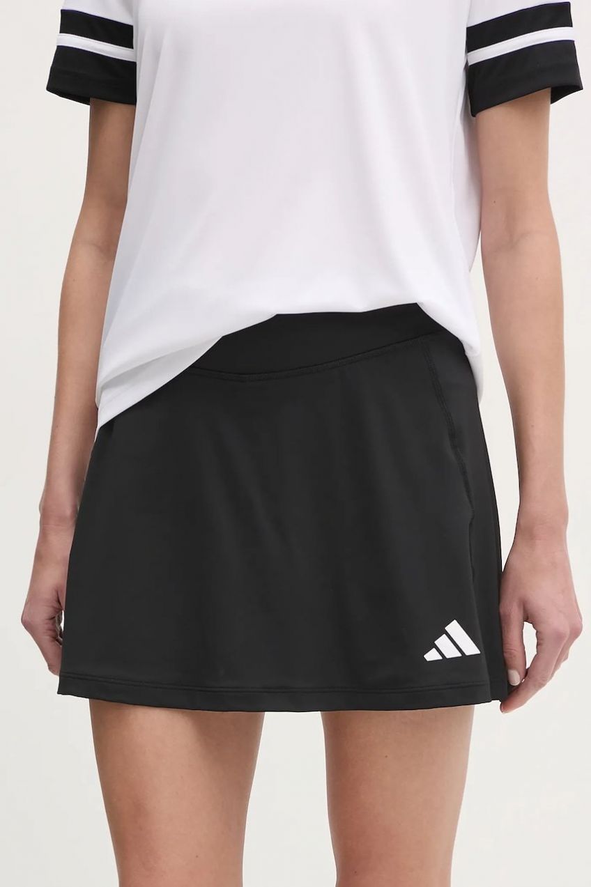 Športová sukňa adidas Performance Optime čierna farba, mini, rovný strih, JG6172