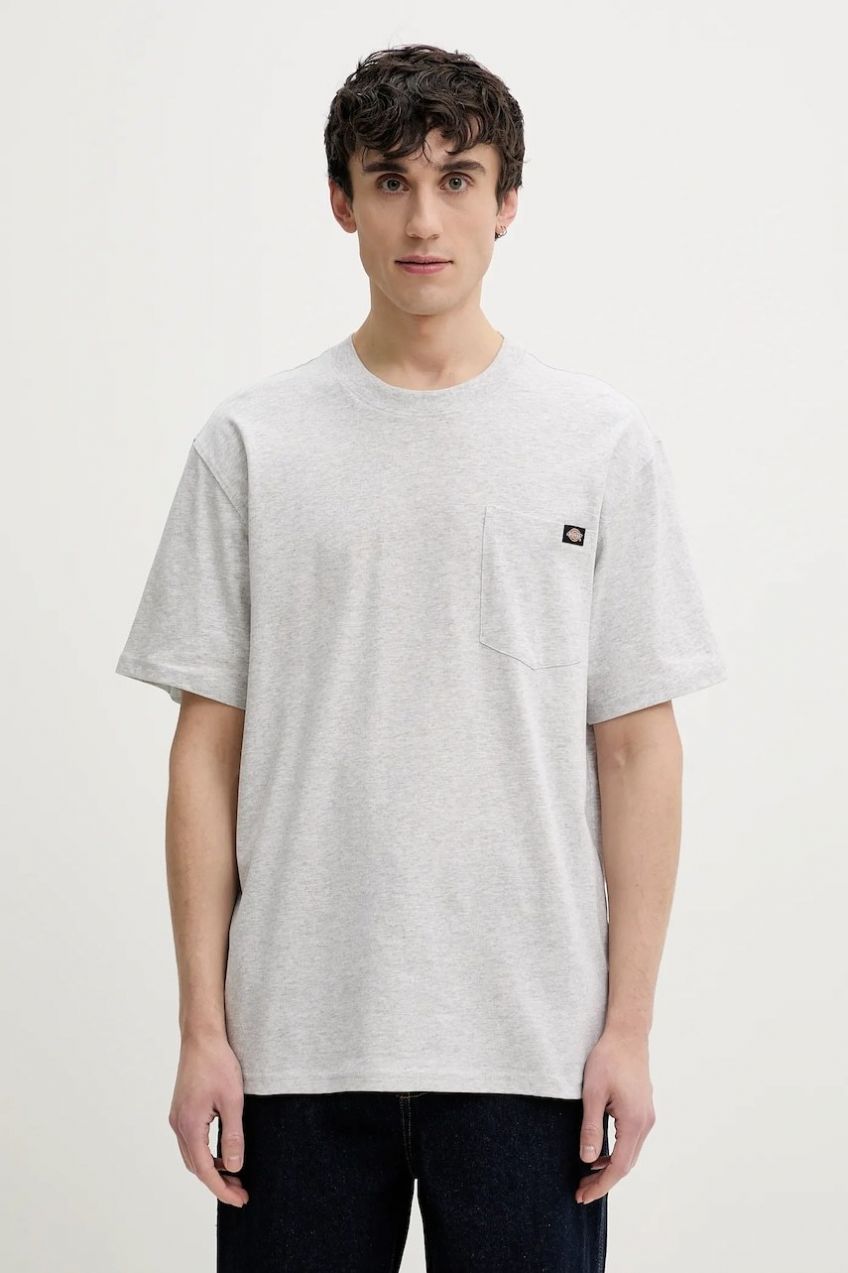 Tričko Dickies pánske, šedá farba, melanžové, DK0A4YFCA281