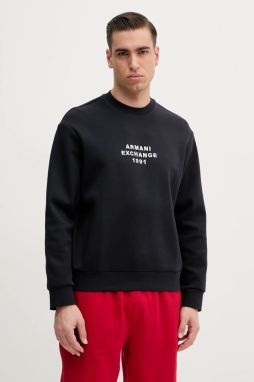 Mikina Armani Exchange pánska, tmavomodrá farba, s nášivkou, XM000460 AF10818