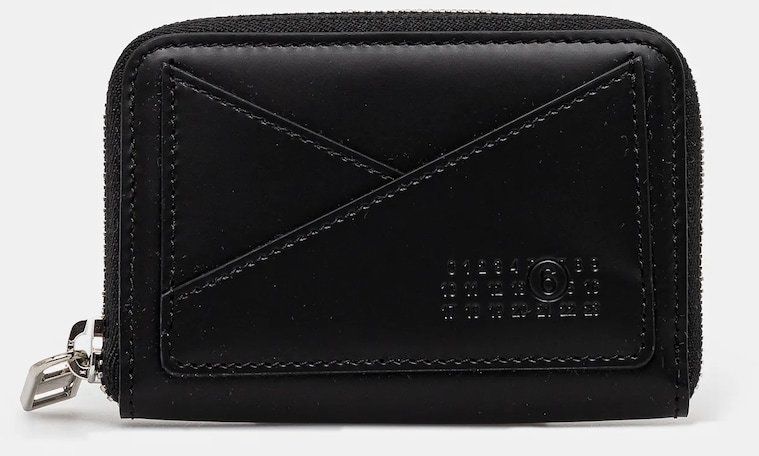 Kožená peňaženka MM6 Maison Margiela dámska, čierna farba, SA6UI0016.P7183