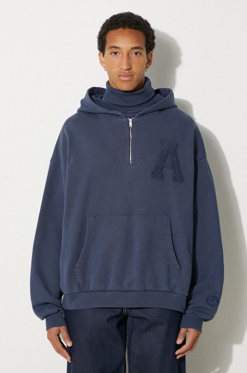 Bavlnená mikina AMBUSH Collar Rib Sweatshirt Insignia pánska, s kapucňou, s nášivkou, BMBB004F24FLE0014545