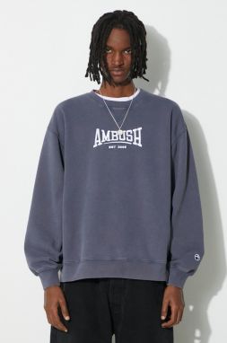 Bavlnená mikina AMBUSH Graphic Crewneck Insignia pánska, s nášivkou, BMBA001S24FLE