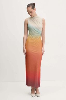 Šaty Desigual SAHARA béžová farba, maxi, priliehavé, 25SWVK57