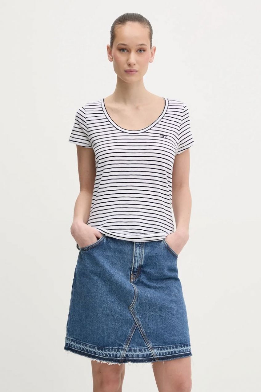 Tričko Superdry dámske, tmavomodrá farba, W1011381A-F7W