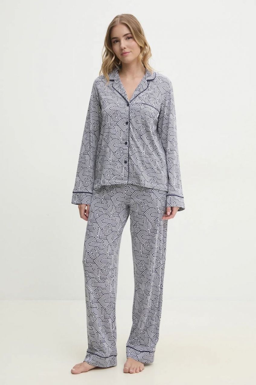 Pyžamo Dkny dámske, tmavomodrá farba, YI80042