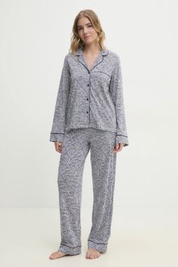 Pyžamo Dkny dámske, tmavomodrá farba, YI80042