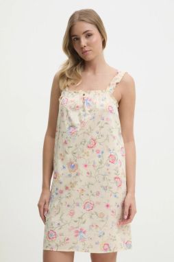 Nočná košeľa Lauren Ralph Lauren dámska, béžová farba, ILN22411