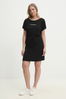 Šaty Emporio Armani Underwear čierna farba, mini, rovný strih, EW000783 AF12192