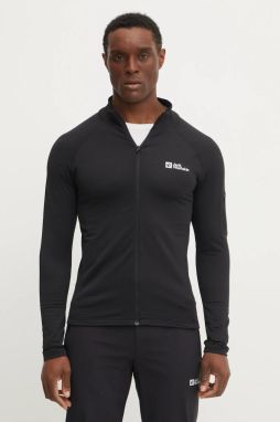 Športová mikina Jack Wolfskin Prelight čierna farba, jednofarebná, A63789