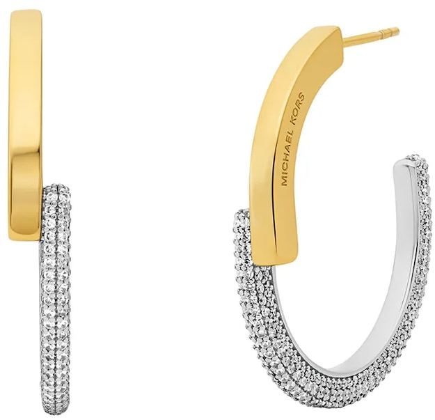 Strieborné pozlátené náušnice Michael Kors MKC1752CZ931