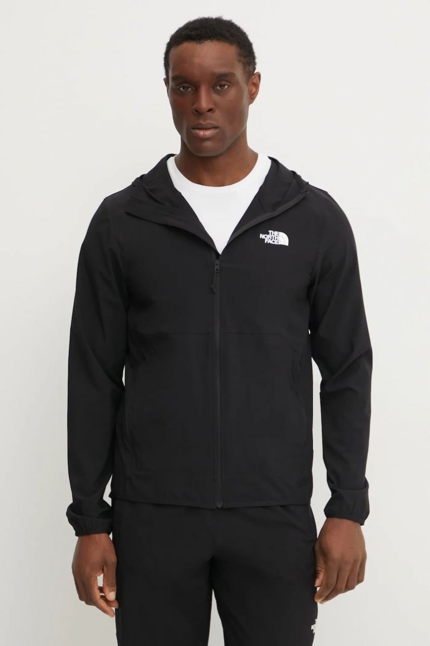 Športová mikina The North Face Woven čierna farba, s kapucňou, jednofarebná, NF0A8CS7JK31