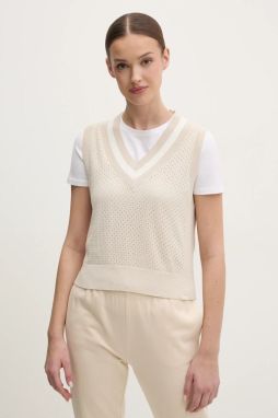 Bavlnený sveter Dkny dámske, béžová farba, tenký, DP5R6021