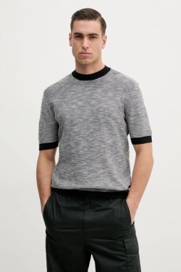Bavlnené tričko Armani Exchange pánske, tmavomodrá farba, vzorované, XM000175 AF11966