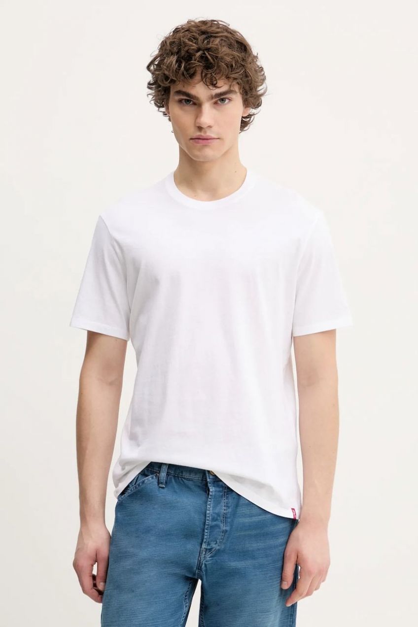 Tričko Levi's 2-pak pánske, biela farba, 79541