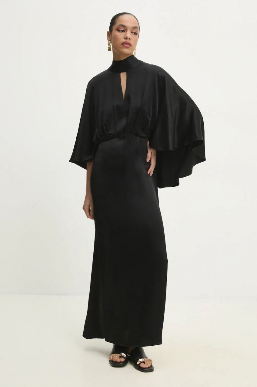 Šaty Answear Lab čierna farba, maxi, oversize