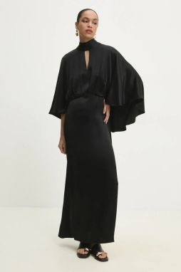 Šaty Answear Lab čierna farba, maxi, oversize