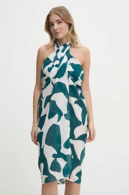 Plážové šaty Abercrombie & Fitch biela farba, KI111-5076