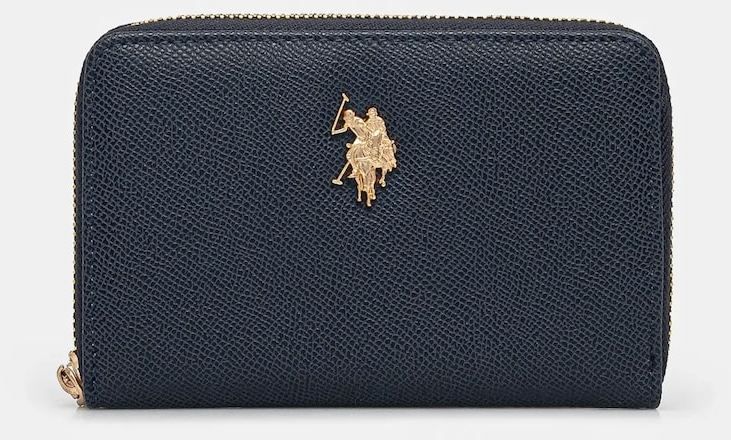 Peňaženka U.S. Polo Assn. Jones dámska, tmavomodrá farba, WEUJE8659WVP